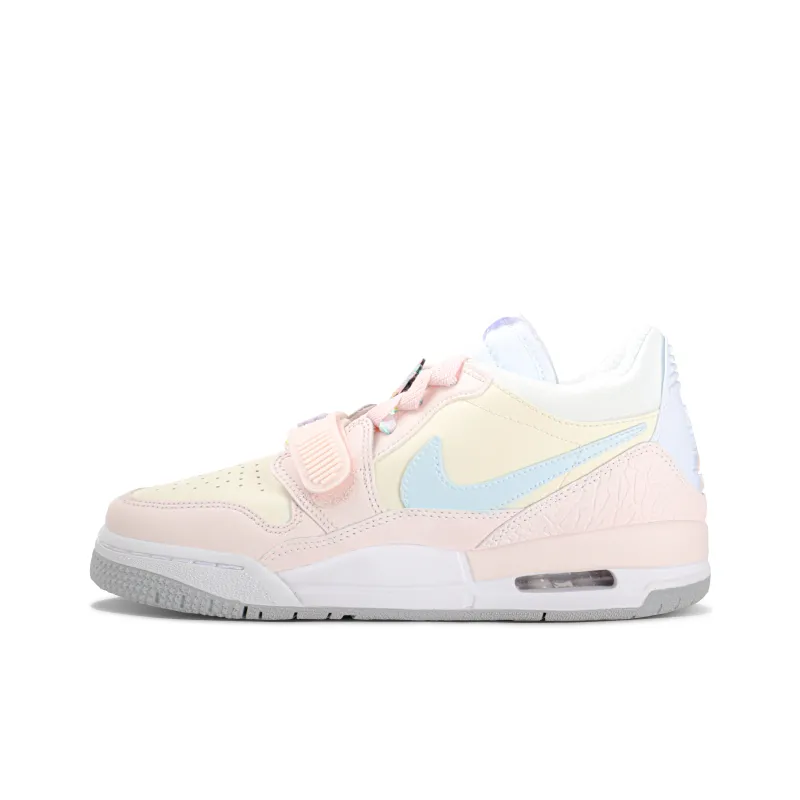 Jordan Legacy 312 Cushioning, Wear Resistant Low Top Children's Basketball Shoes Blue Pink Yellow Unisex-1