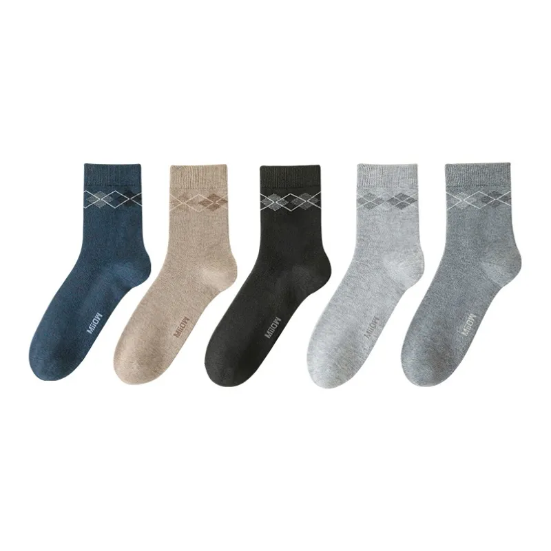 MIIOW Mid Calf Socks Men's 5 Pack-17