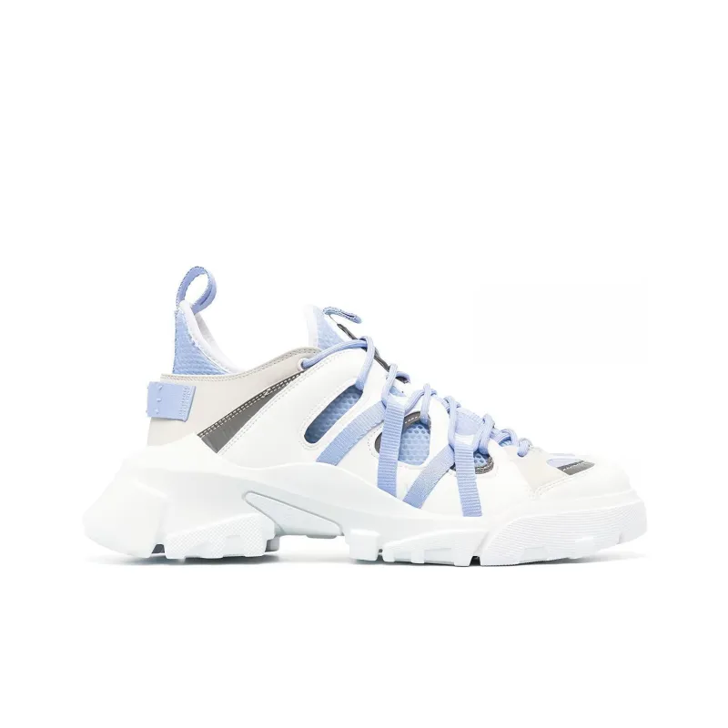 McQ Alexander McQueen Cushioning Low Top Casual Shoes Men's White Blue-1