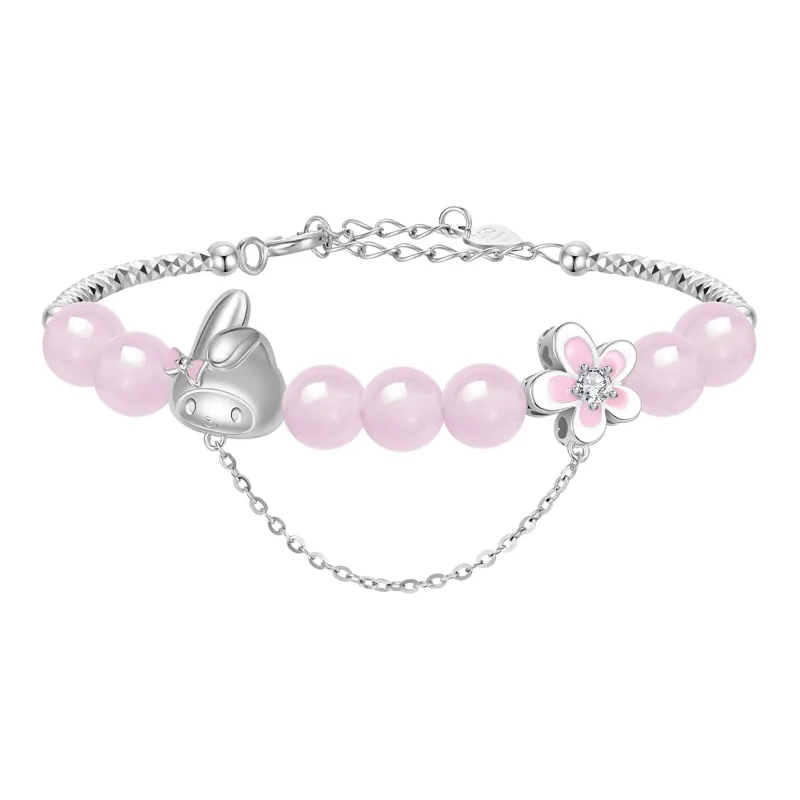 TIDECOLOR Melodi S925 Silver Sterling Silver Bracelet Women's Silver Pink-0