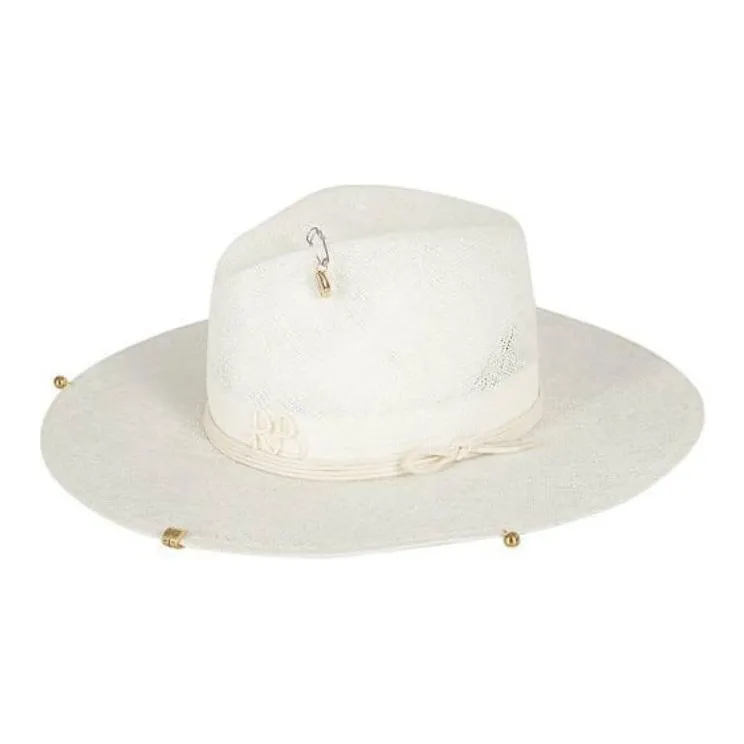 RUSLAN BAGINSKIY Sisal Straw Gambler Hat-1