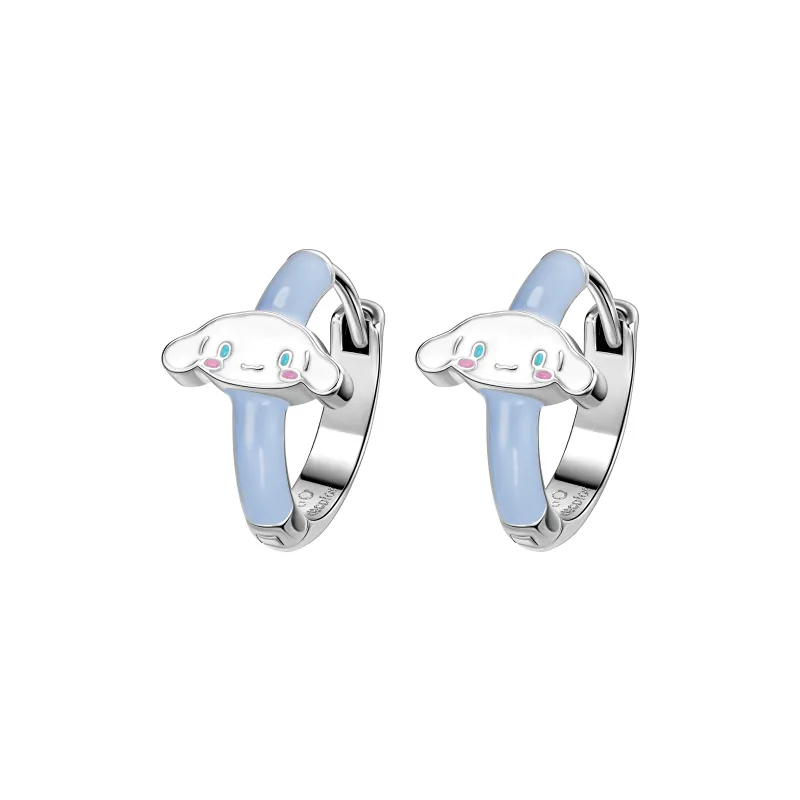 TIDECOLOR Yugui Dog S925 Silver Earrings Women's Blue-0