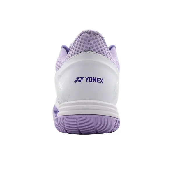 YONEX Cushioning Anti Slip And Wear Resistant Coverage Low Top Badminton Shoes Women's White Purple-3