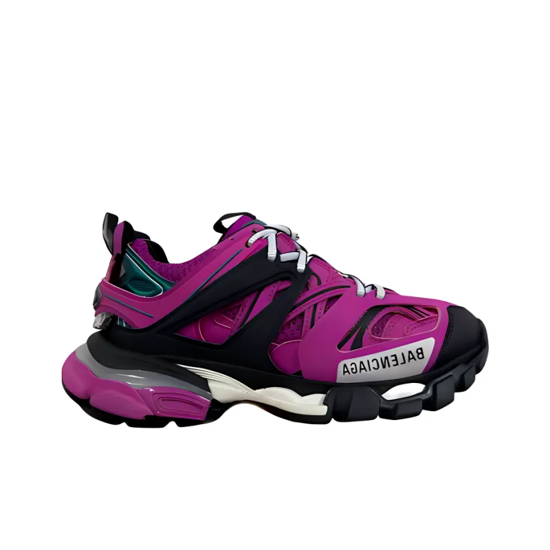 Balenciaga Track 1.0 Cushioning Wear-Resistant Low-Top Chunky Sneakers Women's Purple-2