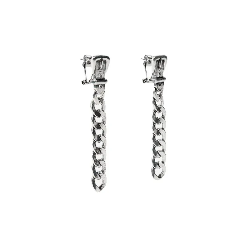 ZARA Steel Zinc Brass Titanium Earrings Women's Silver-1