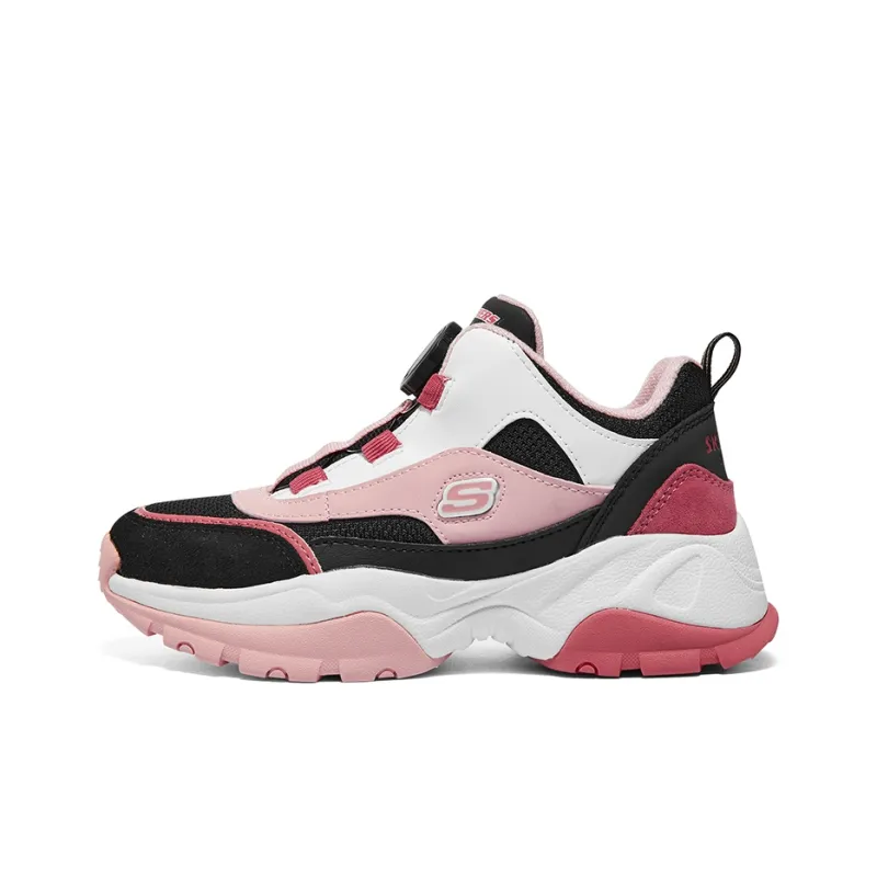 Skechers Kozmiks Slip Resistant Cushioning Abrasion Resistant Thermal Kids Lifestyle Shoes Pink/Black Teenagers-0