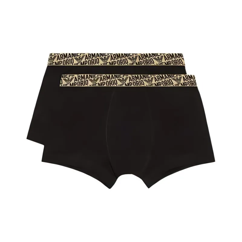 EMPORIO ARMANI Two pack Of Asv All over Shiny Logoband Boxer Briefs-0