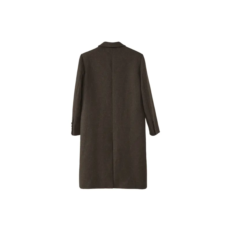 Fstudio Han Style Elegance Maillard Style Loose Fit Minimalist Style Business Suit Coat Women's Brown-1