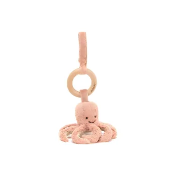 JELLYCAT Ocean Series Animal Odell Octopus Wooden Ring Dolls Plush Doll 21cm Height