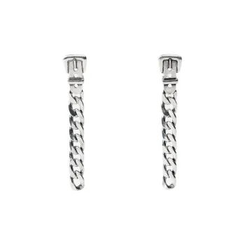 ZARA Steel Zinc Brass Titanium Earrings Women's Silver