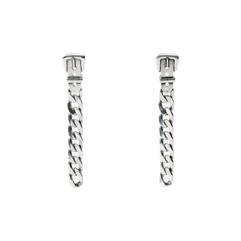 ZARA Steel Zinc Brass Titanium Earrings Women's Silver-0