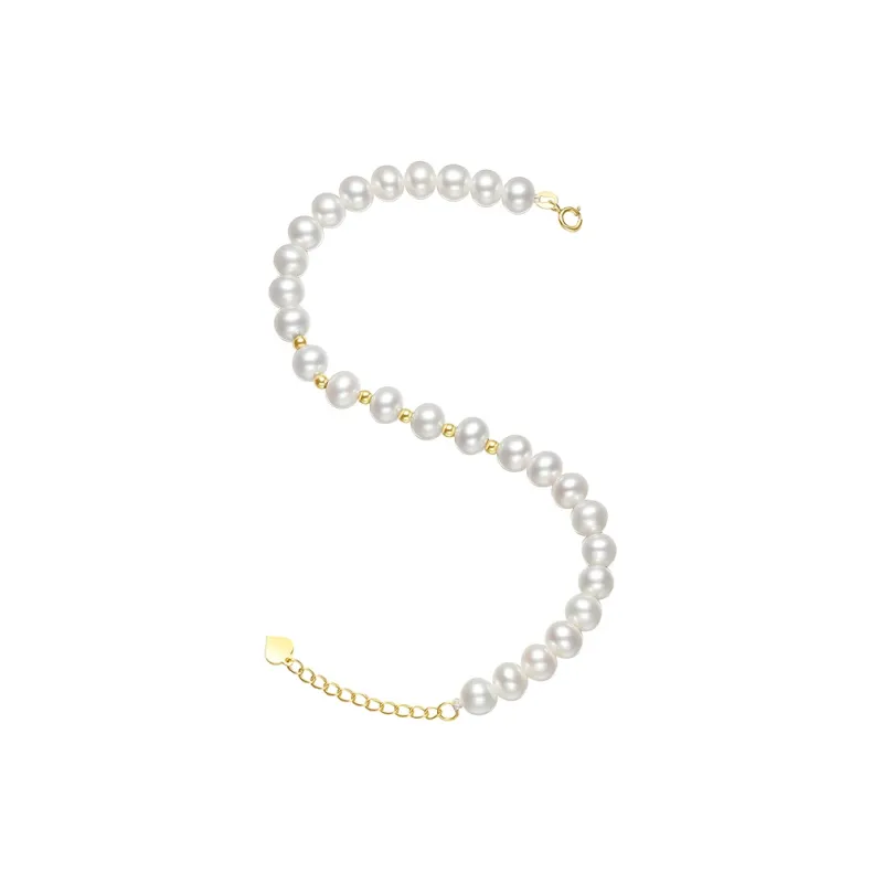 ZHOU LIU FU Freshwater Pearl Elegant Mini Gold Pearl Bracelet Women's-2