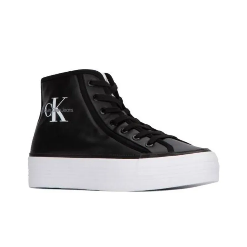 CKJ CALVIN KLEIN JEANS High Top Skateboard Shoes Women's Black-2