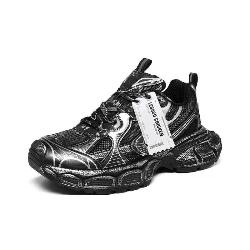 Legaco Chicken Cushioning Anti-Slip Wear-Resistant Breathable Height Increasing Low-Top Chunky Sneakers Unisex-35