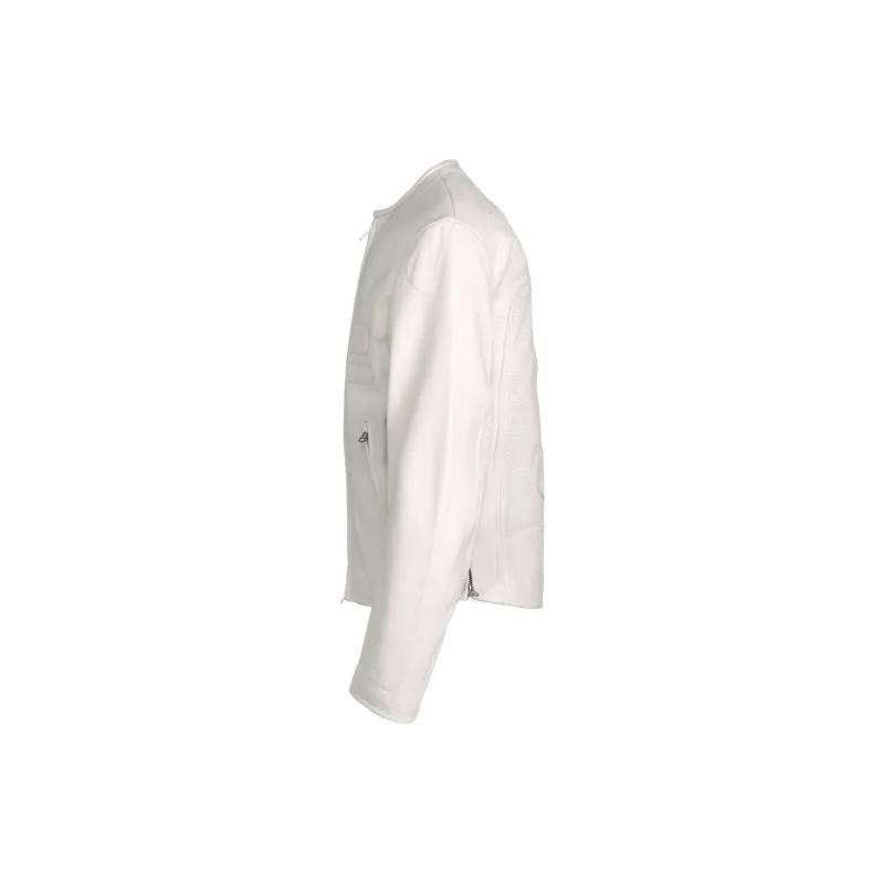 Yohji Yamamoto S'YTE FW24 Leather Jacket Unisex White-2