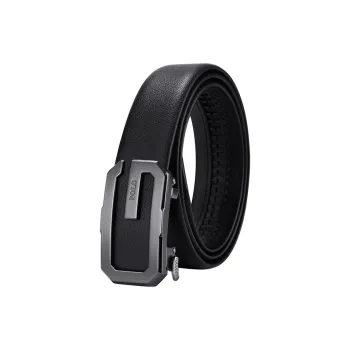POLO Cow Leather Belts Men's Matte Gunmetal Width 3.5cm