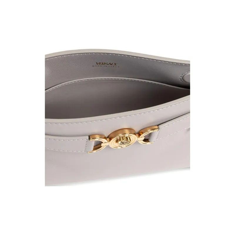 VERSACE Medusa '95 Calfskin One Shoulder Crossbody Clutches Women's Gray White-4