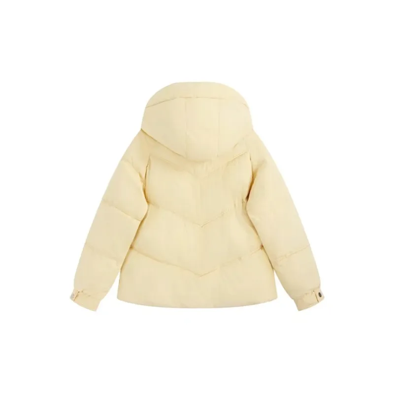PAZZO Loose Fit Versatile Solid Color Hooded Puffer Jacket Women's-10