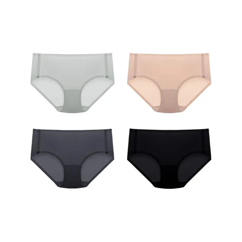 YOUNGYELL 100% Cotton Antibacterial Crotch Low Rise Underpants Women's Combo Set-8