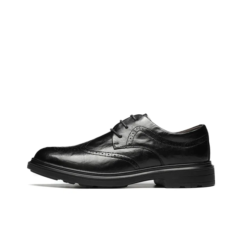 Warrior Fashion Business Dress Shoes Men's Black-6