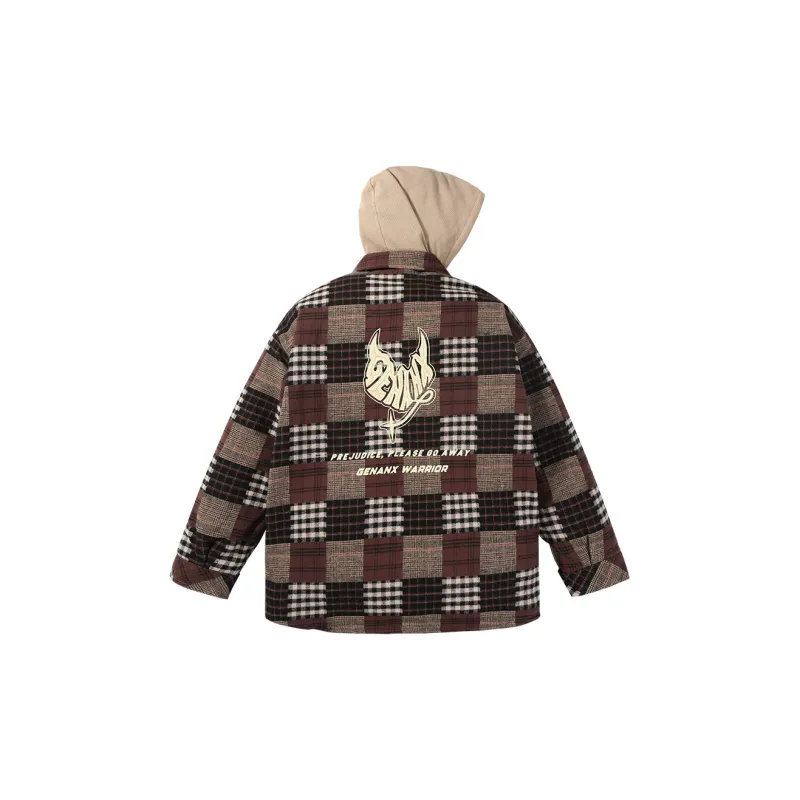 GENANX Puffer Jacket Unisex Plaid-1