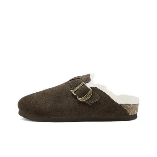 Skechers Modern Comfort Abrasion-Resistant Slip-Resistant Wrap-toe Slippers Women's Chocolate