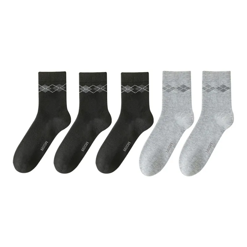 MIIOW Mid Calf Socks Men's 5 Pack-13