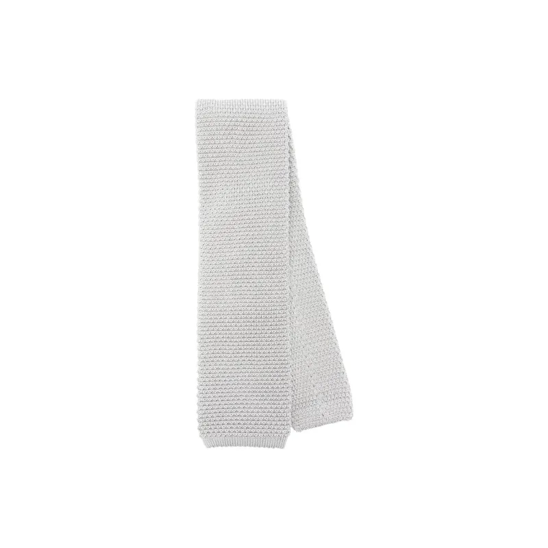 Brunello Cucinelli Square-Tip Knitted Tie-0