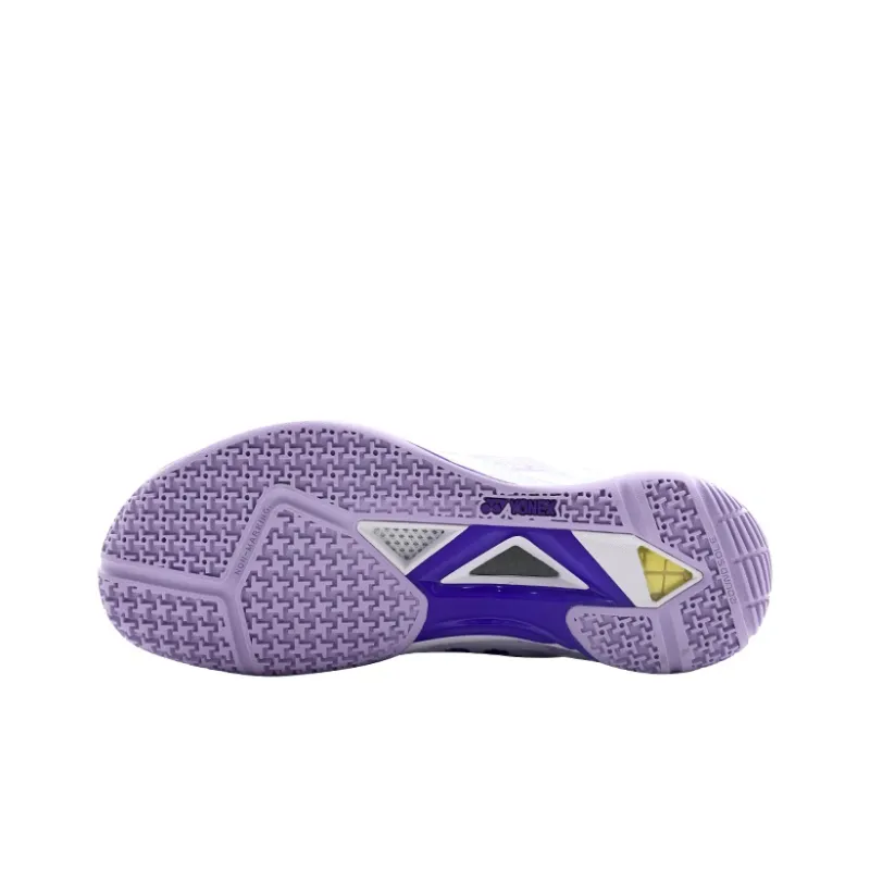 YONEX Cushioning Anti Slip And Wear Resistant Coverage Low Top Badminton Shoes Women's White Purple-4