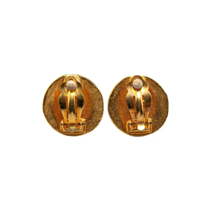 CHANEL 2004 Cc Logo Clip on Earrings-1