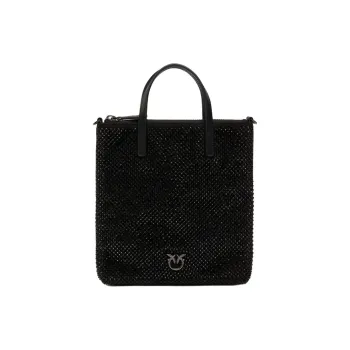 PINKO Nylon Tote Bag, Shopping Bag, Shoulder Bag, Crossbody Bag, Handbag Trumpets Women's Black