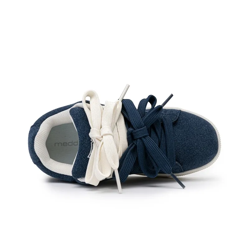 Medd Puffy Shoes Slip Resistant Height Increasing Low Top Skateboard Shoes Unisex Box-3