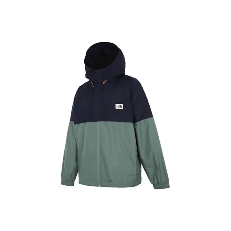 THE NORTH FACE Windproof And Wear-Resistant Windbreaker Jacket Men's Peacock Green Shopping Bag Included-1
