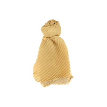 ISSEY MIYAKE Polyester Silk Wool Shawls Women's Yellow