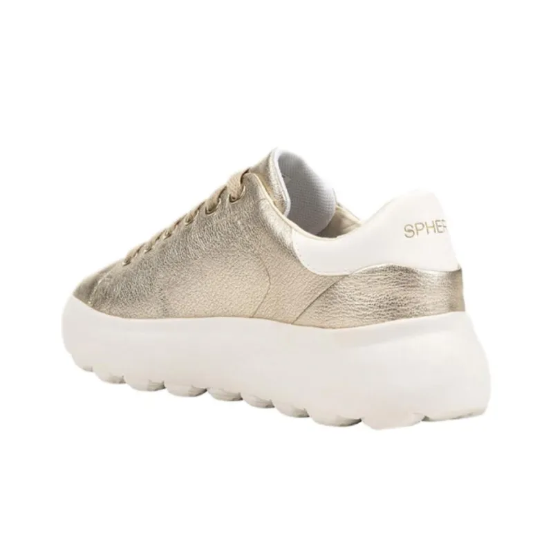 GEOX Spherica Ec4.1 Low Top Casual Shoes Women's Gold-3