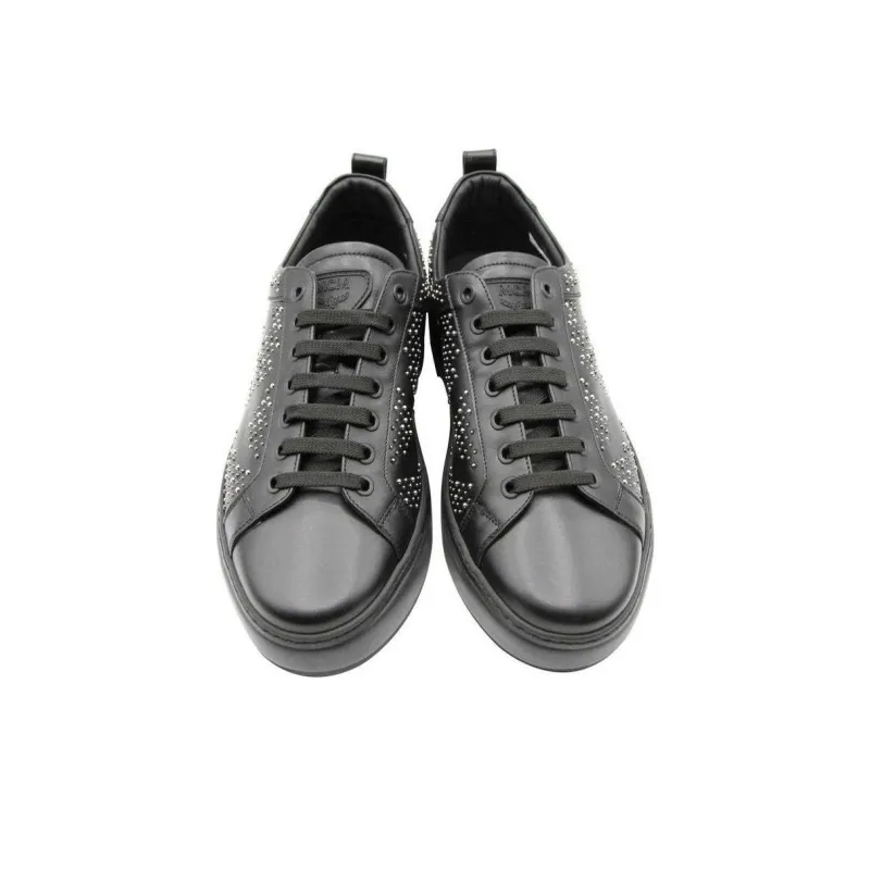 MCM Low Top Skateboard Shoes Men's Black-3
