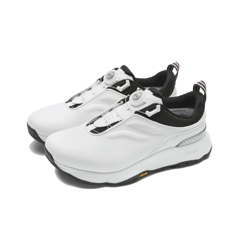 FILA Anti Slip Wear Resistant Low Top Golf Shoes Men's White-1