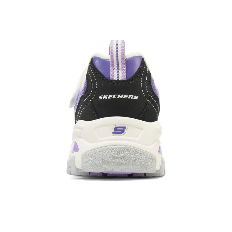 Skechers Slip Resistant, Abrasion Resistant, Thermal Low Top Casual Shoes Purple/White/Black Teenagers-4