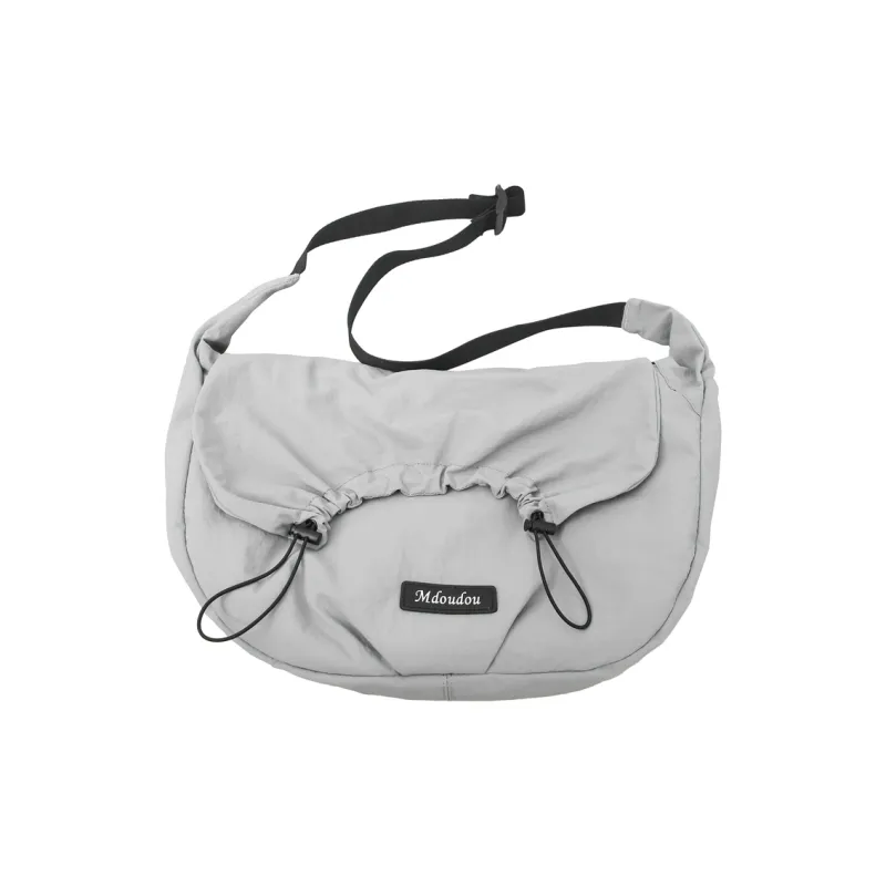 Kaka Tree Nylon Crossbody Bag, Shoulder Bag Unisex Black/Khaki/Gray/White/Orange-5