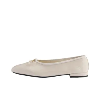 PRADA Patent Casual Single Shoes Women's Beige