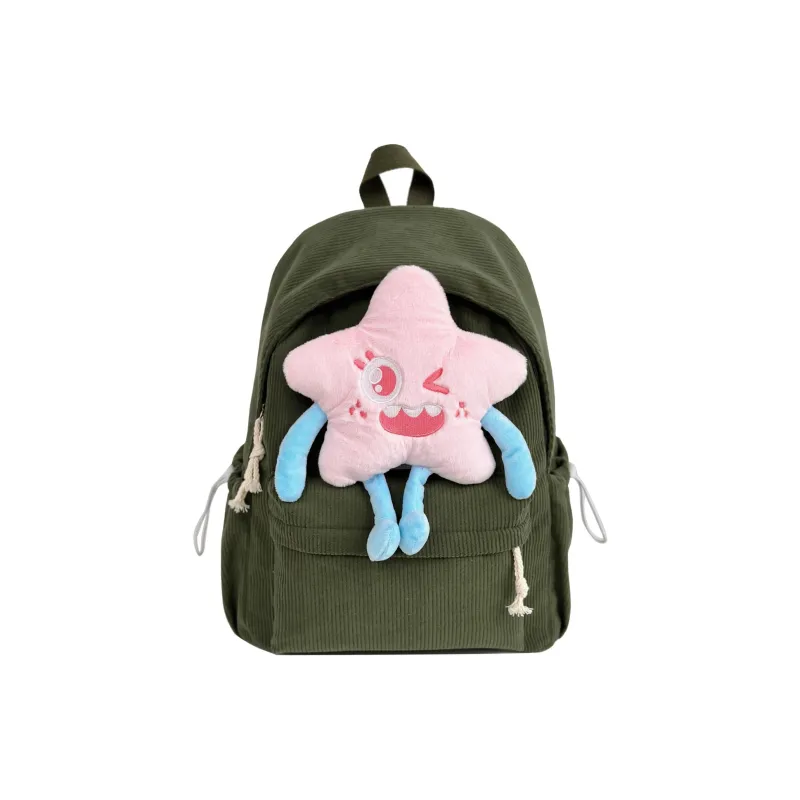 PINK·LAND Nylon Backpack Medium Size Women's White/Pink/Green/Yellow-19