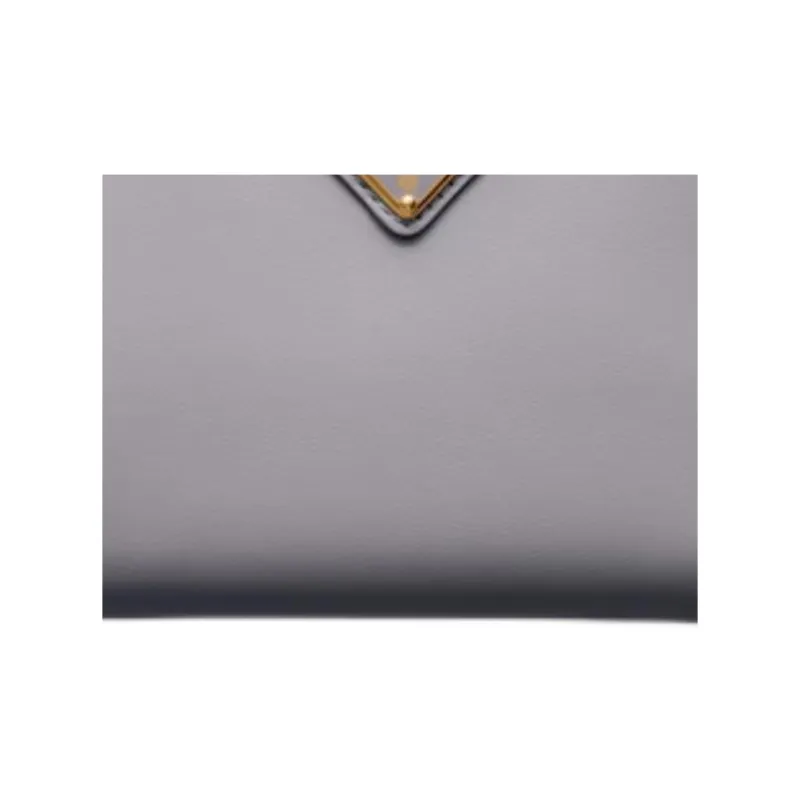 PRADA Leather Wallet Small Size Women's Wisteria Gray-4