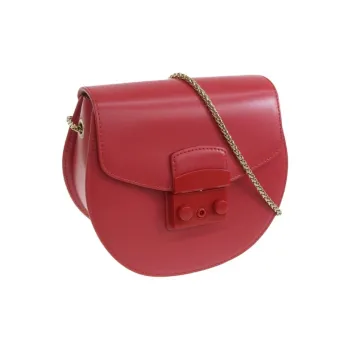 Furla Leather Shoulder Bag Women's Red
