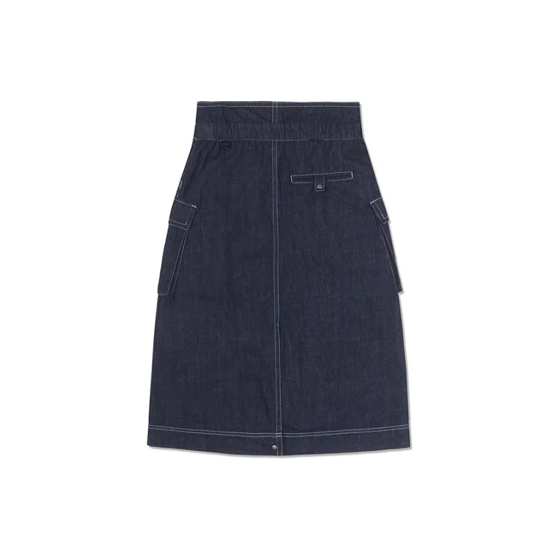 THE NORTH FACE UE Series Denim Long Skirts Women's Navy Blue-1