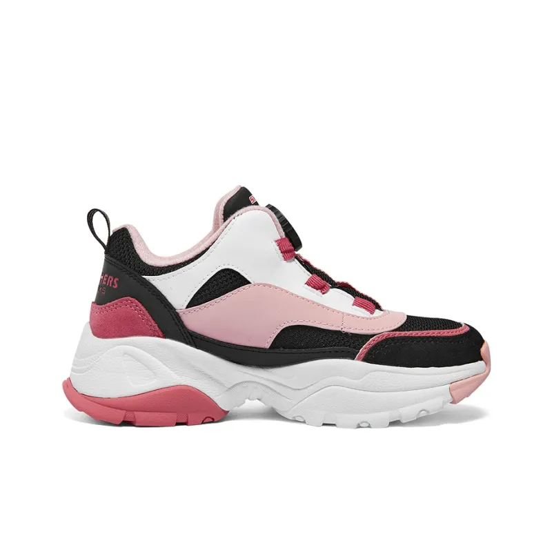 Skechers Kozmiks Slip Resistant Cushioning Abrasion Resistant Thermal Kids Lifestyle Shoes Pink/Black Teenagers-1