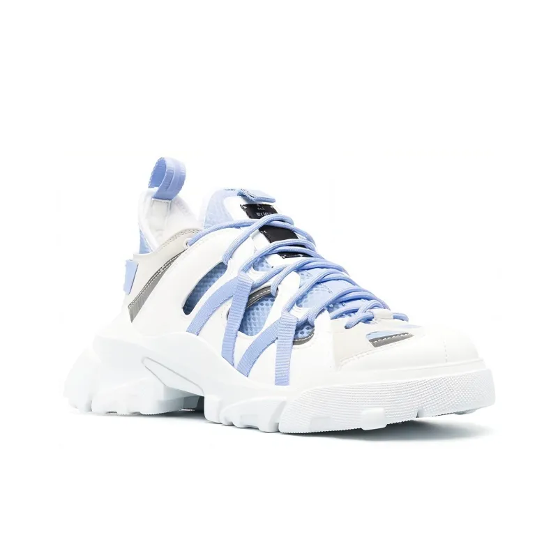 McQ Alexander McQueen Cushioning Low Top Casual Shoes Men's White Blue-2