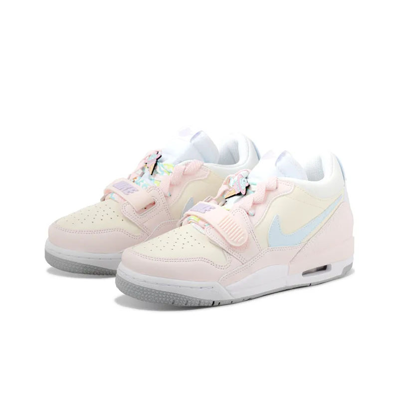 Jordan Legacy 312 Cushioning, Wear Resistant Low Top Children's Basketball Shoes Blue Pink Yellow Unisex-3