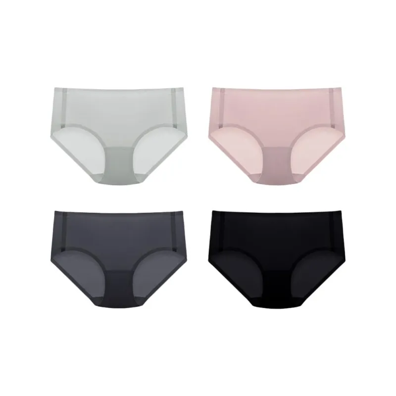YOUNGYELL 100% Cotton Antibacterial Crotch Low Rise Underpants Women's Combo Set-7