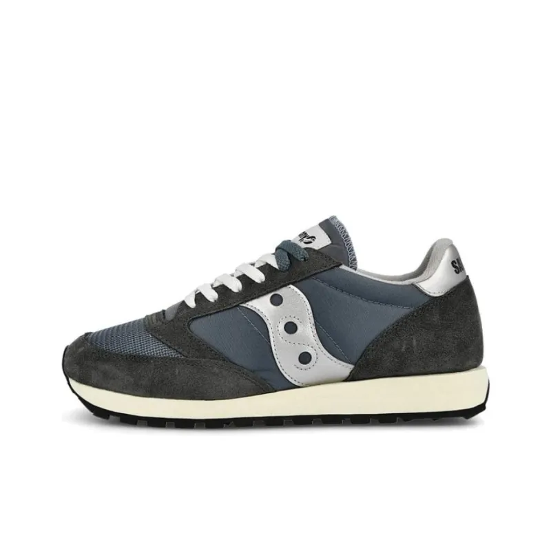 Saucony Jazz Original Vintage Anti Slip Wear Resistant Low Top Running Shoes Men's Blue Black-0