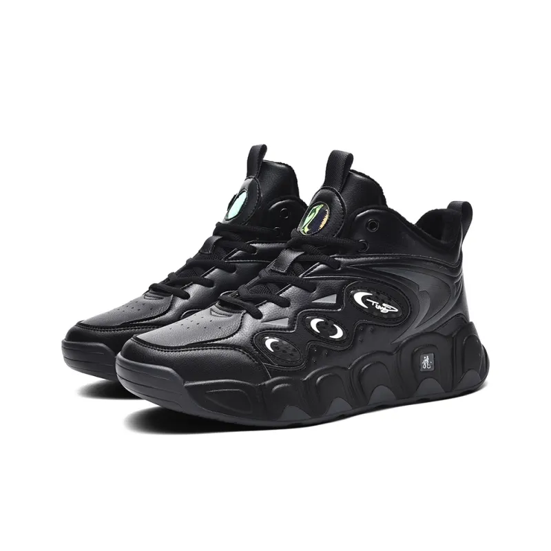 Black tailed Deer Thermal Cushioning Abrasion Resistant Slip Resistant High Top Basketball Shoes Men's-30